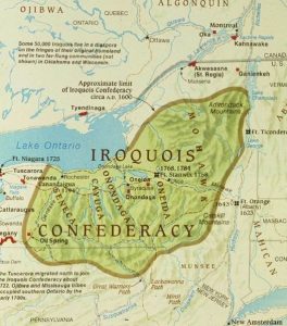 carte de la confederation des 5 nations iroquoises